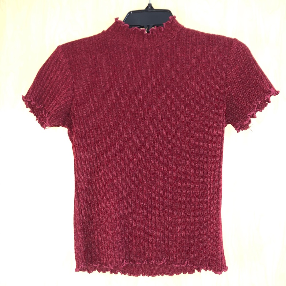 Free Kisses Knit Mock Neck Top